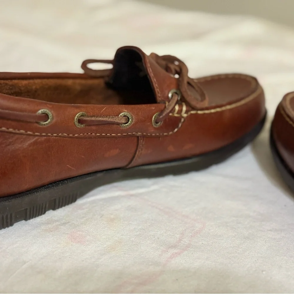 Eastland Brown Leather Boat Loafers